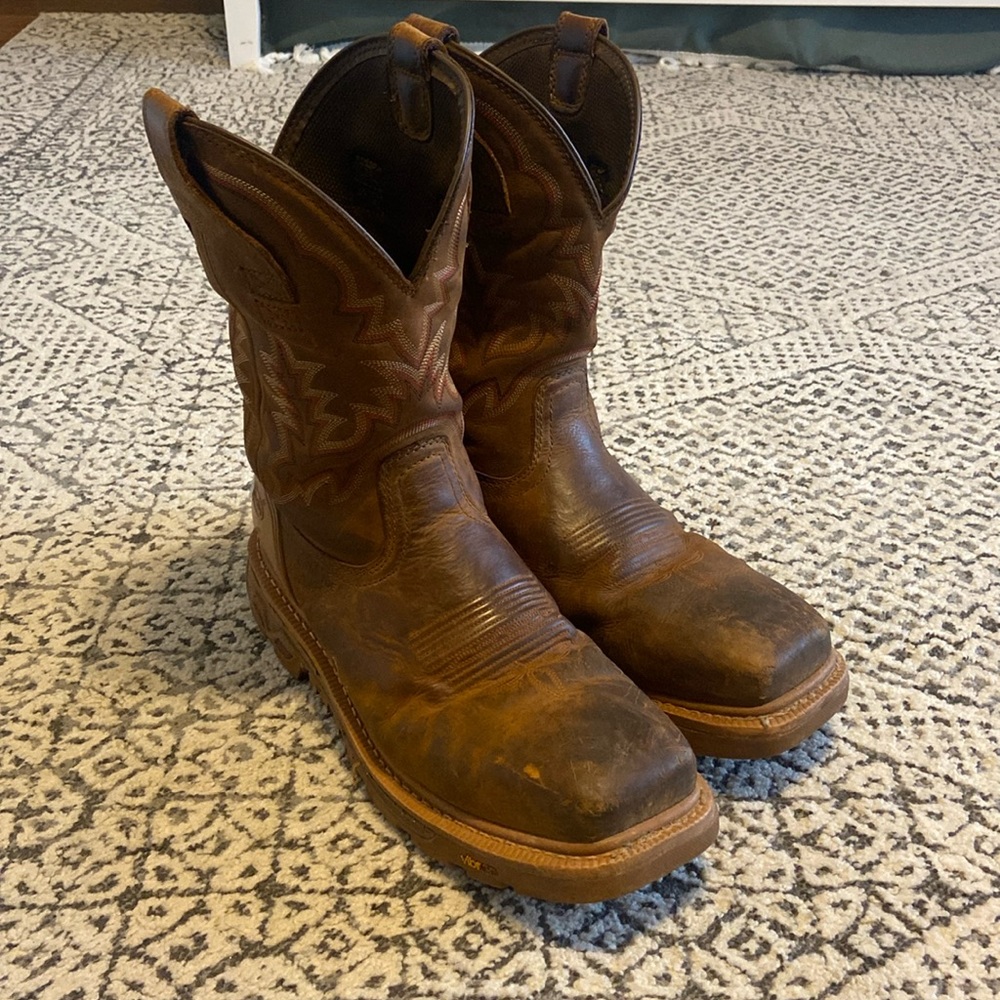 Justin steel toe vibram sole work boots